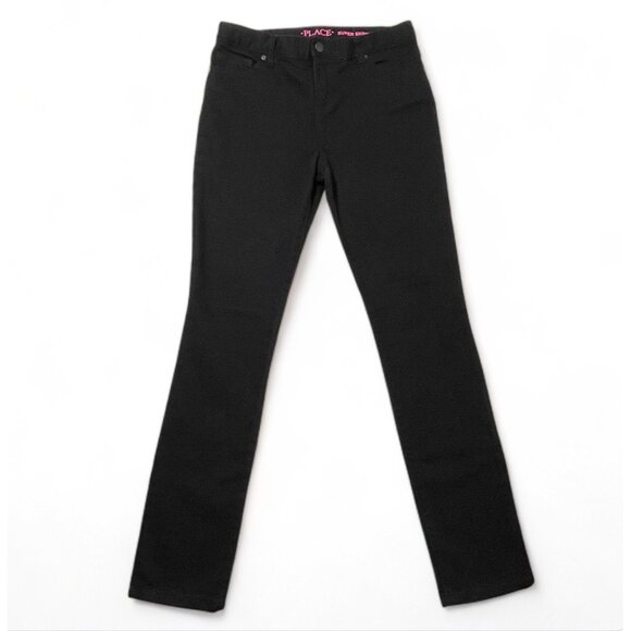 Children's Place Super Skinny Black Jeans for Girls Size 14 - Picture 1 of 11